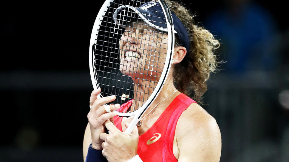 Sam Stosur, pictured here during her loss at the Australian Open.