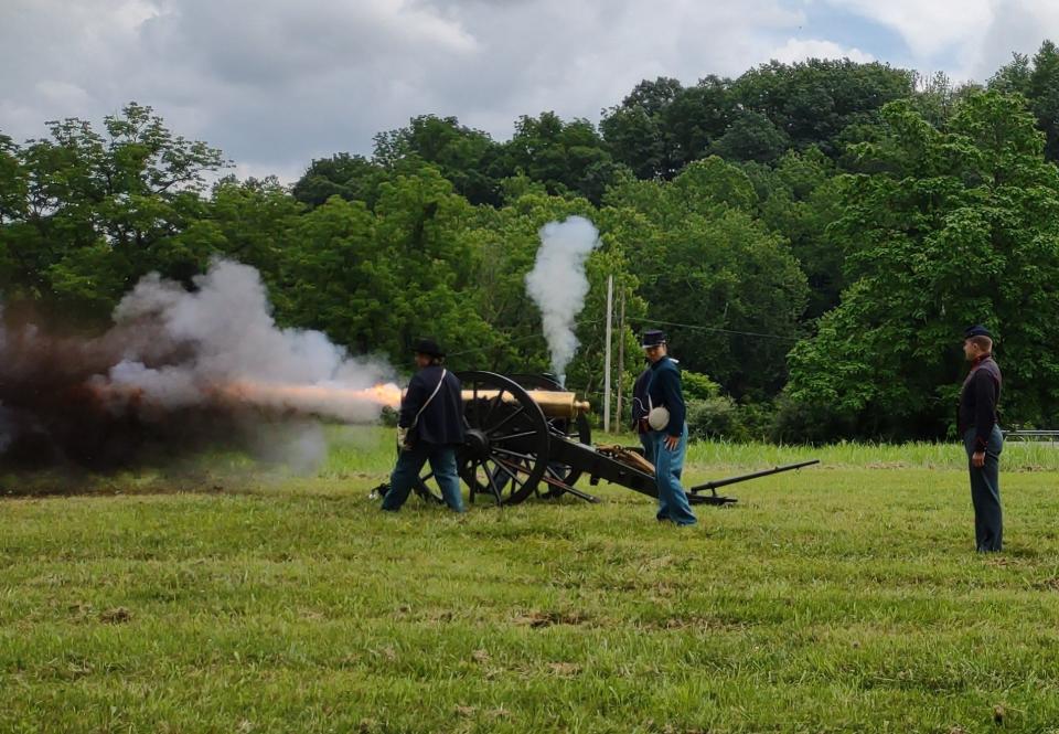 Artillery firing demonstrations will be held on Saturday, May 4, and Sunday, May 5, at 11 a.m., 1 p.m. and 3 p.m. at the Newcomer House, 18422 Shepherdstown Pike, Keedysville.