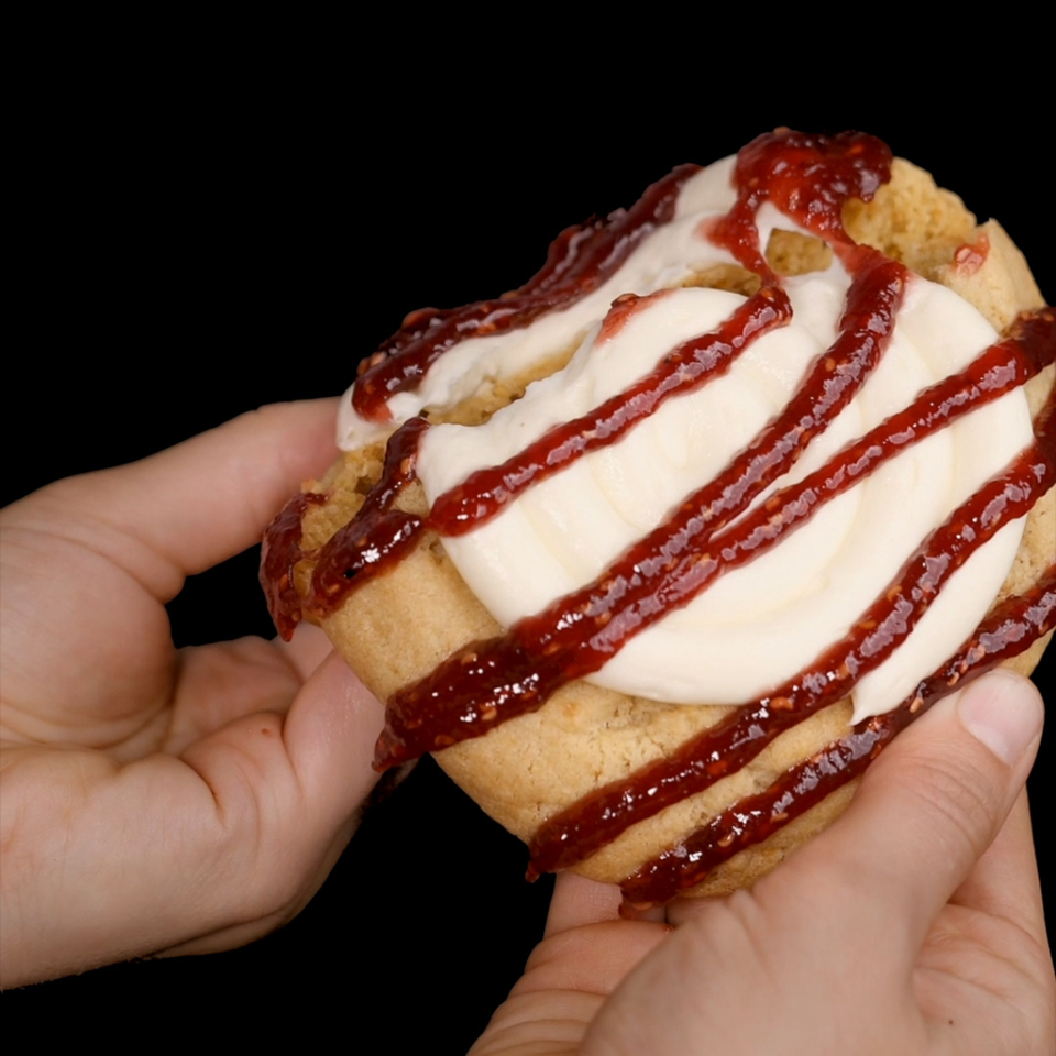 Crumbl Cookies offers more than 120 flavors, including raspberry cheesecake cookies.