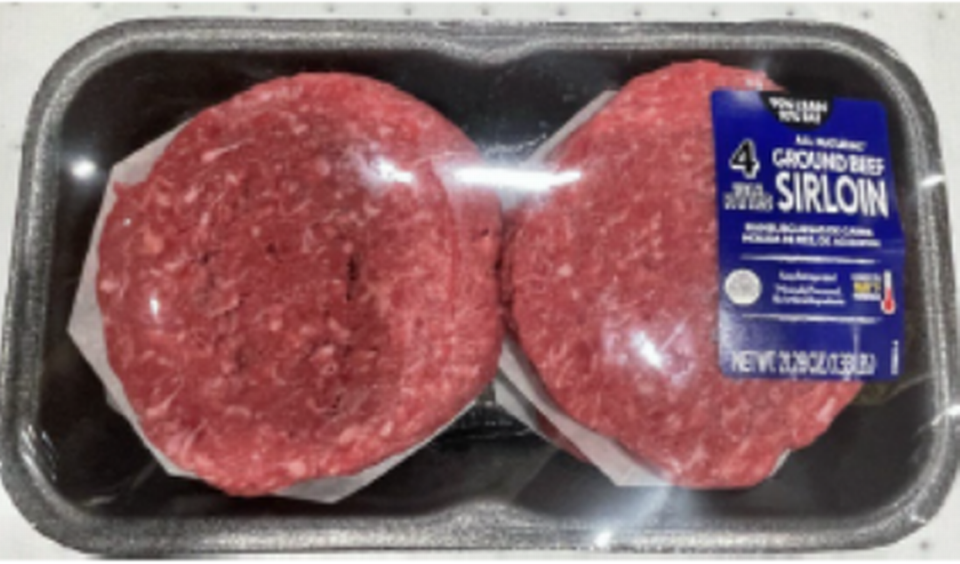 Cargill 90% Lean 10% Fat All Natural Ground Beef Sirloin Patties USDA