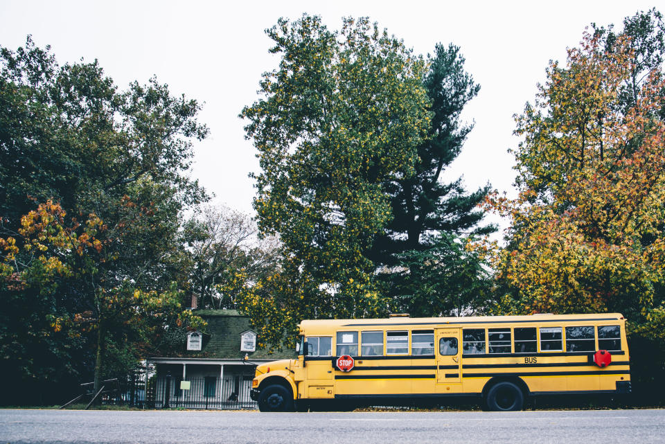 school bus on a street