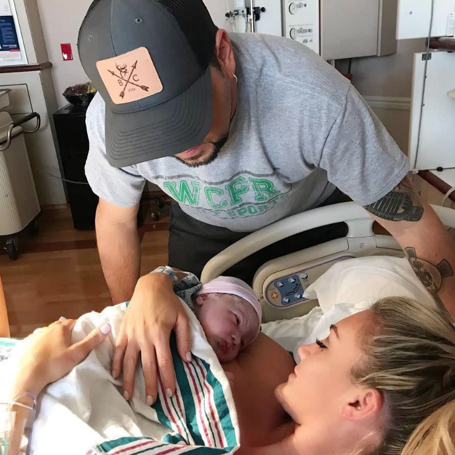 Jason Aldean and his wife Brittany welcomed a newborn son named Memphis into the world on Dec. 1, 2017. The country music star posted a photo of his family to Instagram that same day, taking the time to acknowledge what a year of ups and downs it's been. "So blessed today to see my little man come into the world.," he wrote. "In a year that has been a rollercoaster ride, this is what its all about. I cant wait to see what life has in store for this kid. Memphis Aldean... 9lb 5 oz. #mamawasarockstar". Aldean indirectly referenced the Route 91 Harvest Festival tragedy in Las Vegas this past October, where he was performing onstage just as gunman Stephen Paddock began shooting and killing attendees.