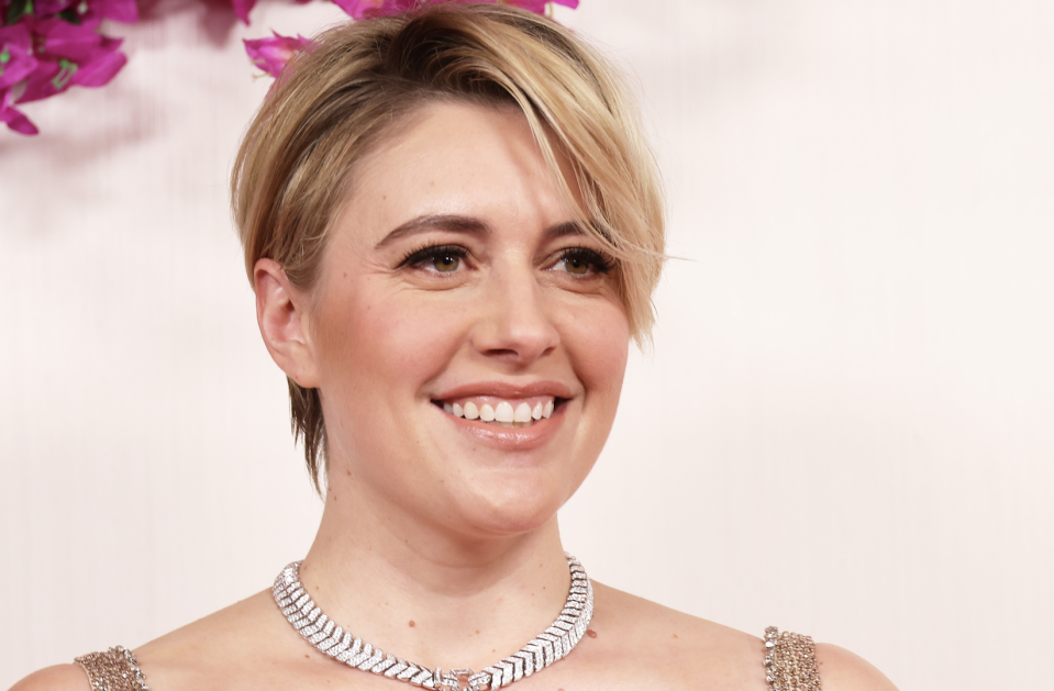 best beauty oscars 2024 greta gerwig