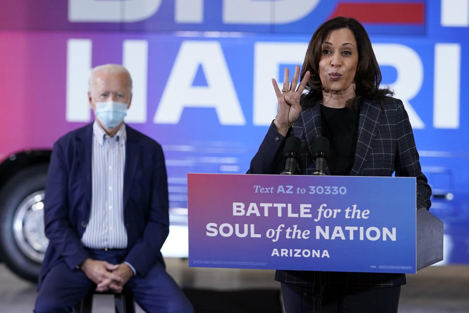 Sen. Kamala Harris at an Arizona campaign event. (AP/Carolyn Kaster)