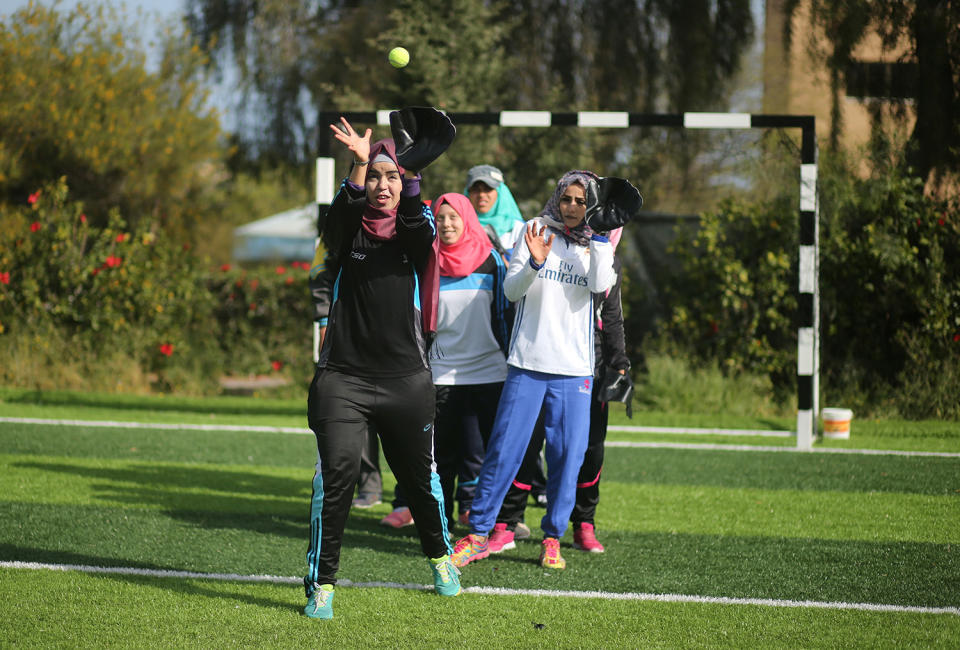 Palestinian women try to bring baseball to Gaza