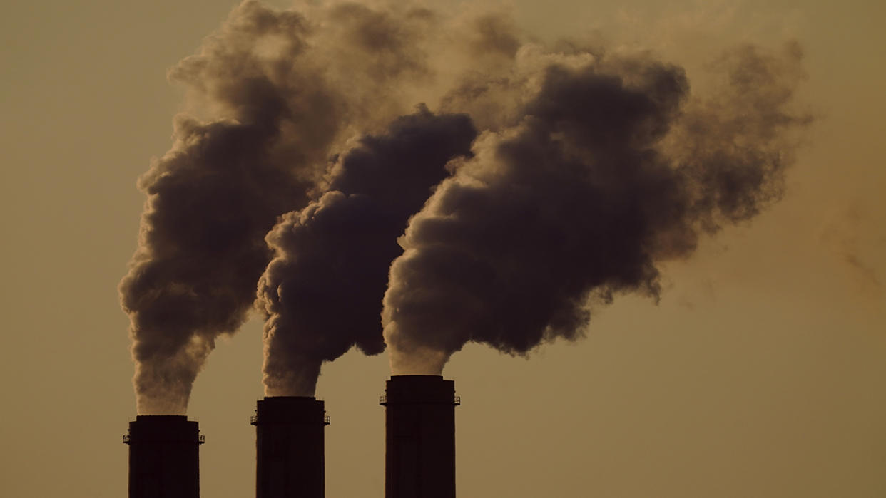 Emissions from smokestacks