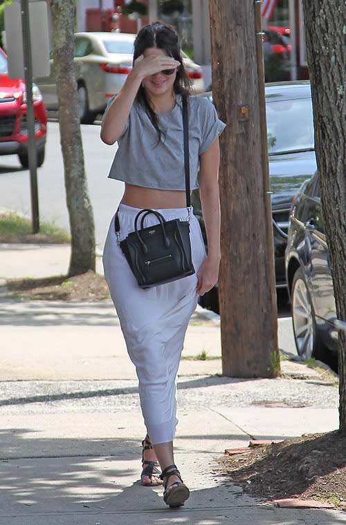 Kendall Jenner en route to grab ice cream in the Hamptons, New York