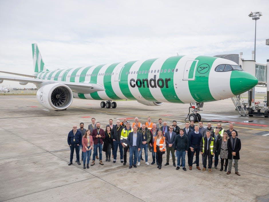 Delivery of Condor's first A330neo in December 2022.