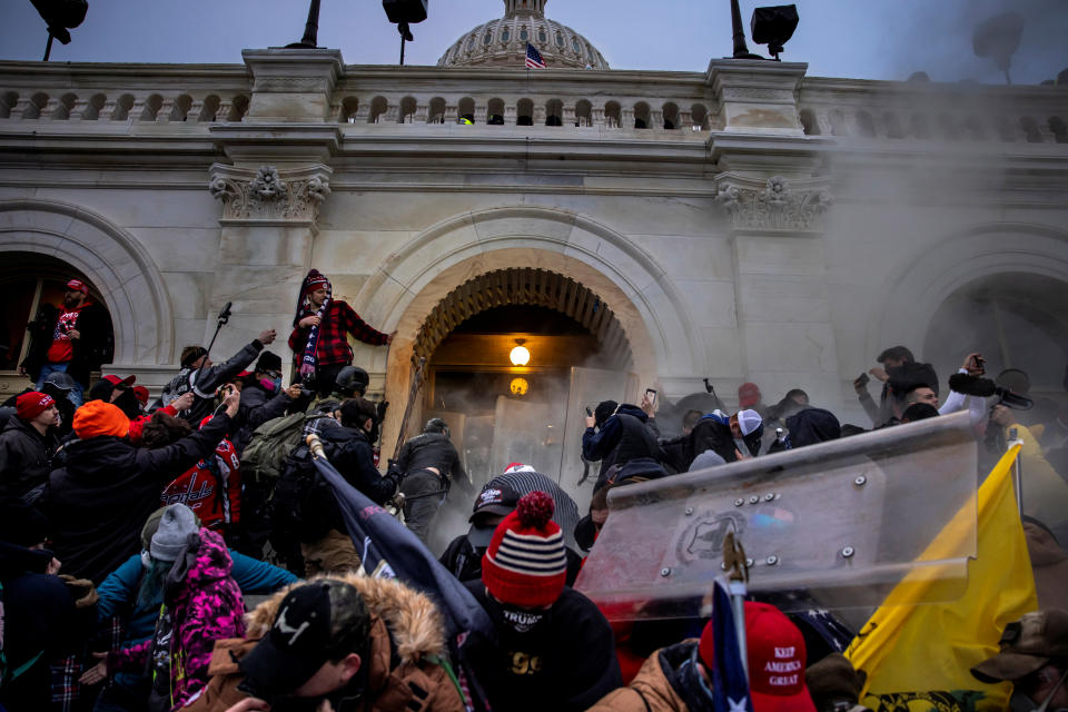 Trump supporters clash with police and security forces 