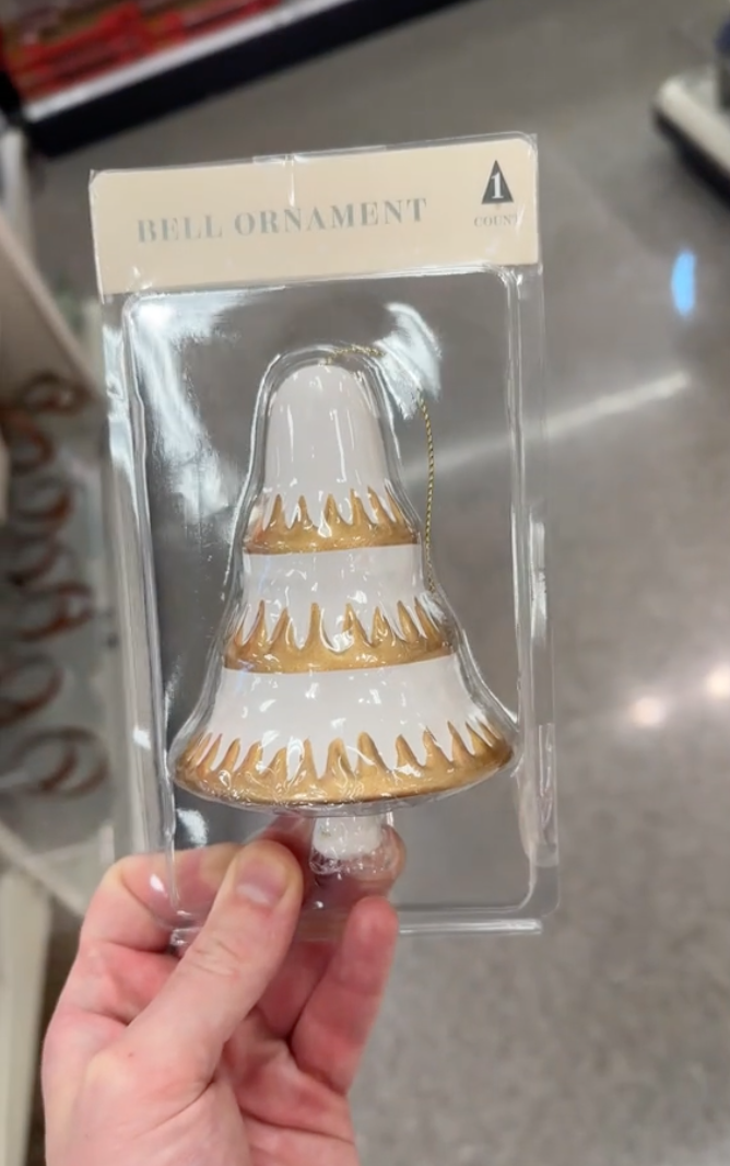 Another tree-shaped bell ornament