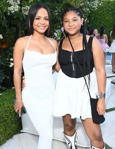 <p>Araya Doheny/Getty</p> Christina Milian and her daughter Violet Madison