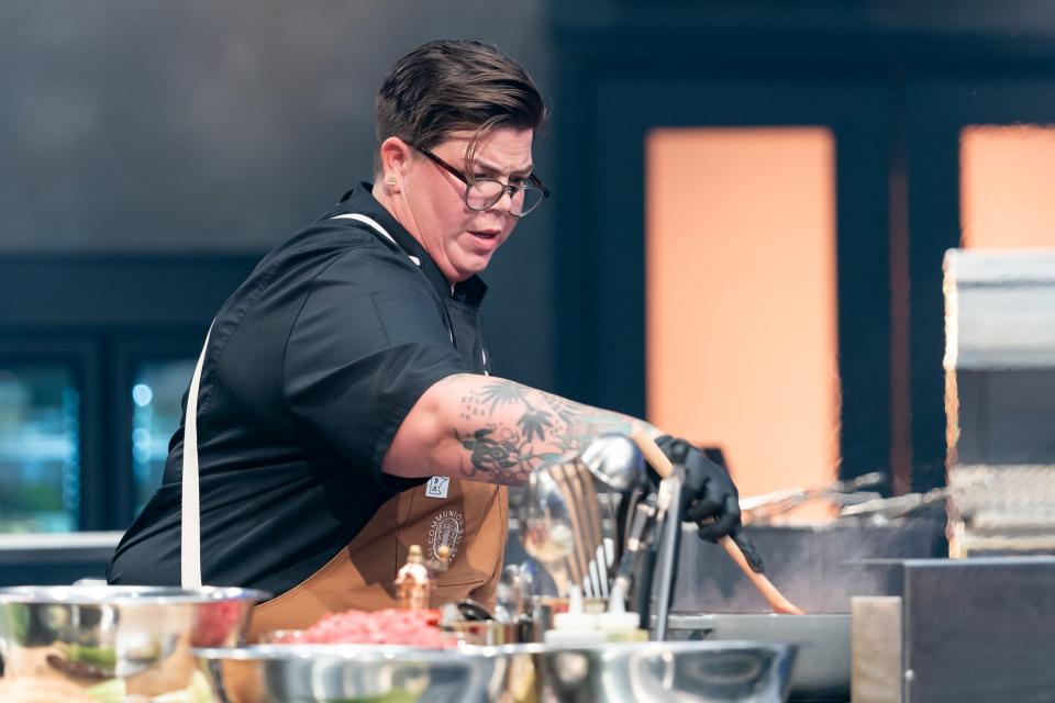 Contestant Britt Rescigno, as seen on Food Networks' fifth season of "Tournament of Champions."