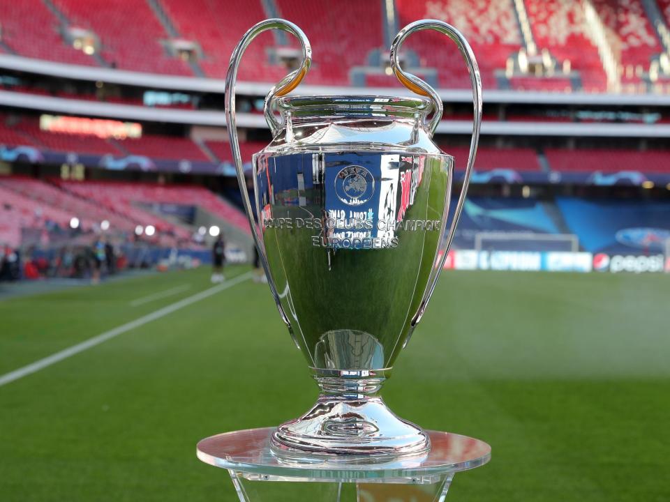 A detailed view of the Champions League trophy: Getty Images