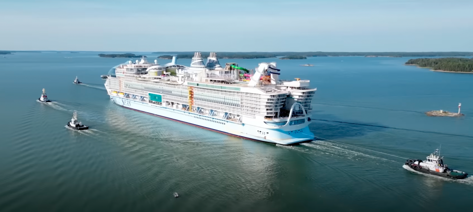 Icon of the Seas has undergone its first sea trials successfully. (Royal Caribbean/YouTube)