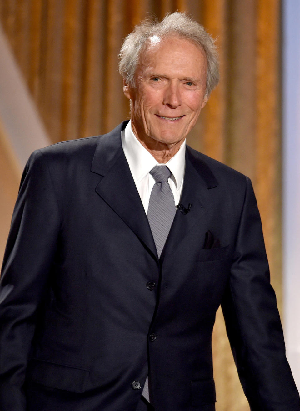HOLLYWOOD, CA - NOVEMBER 08: Actor Clint Eastwood speaks onstage during the Academy Of Motion Picture Arts And Sciences’ 2014 Governors Awards at The Ray Dolby Ballroom at Hollywood & Highland Center on November 8, 2014 in Hollywood, California.