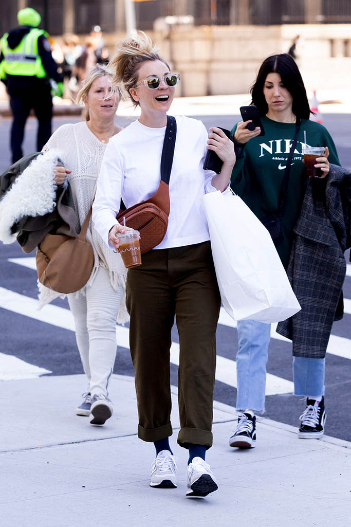 Kaley Cuoco and Briana Cuoco in New York on April 22, 2022. - Credit: MEGA