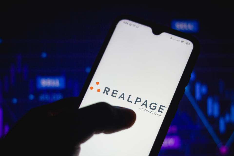 In this photo illustration the RealPage logo seen displayed on a smartphone. (Credit: Rafael Henrique, SOPA Images, LightRocket via Getty Images)