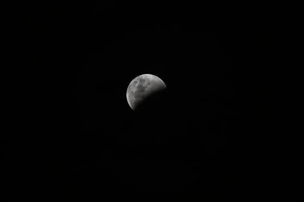 A full moon rises on November 8, 2022, in Brisbane, Australia.