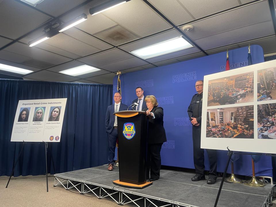 After announcing three arrests in a retail theft ring on April 18, 2024, Maricopa County Attorney Rachel Mitchell claimed that retail theft was a massive problem in the county.