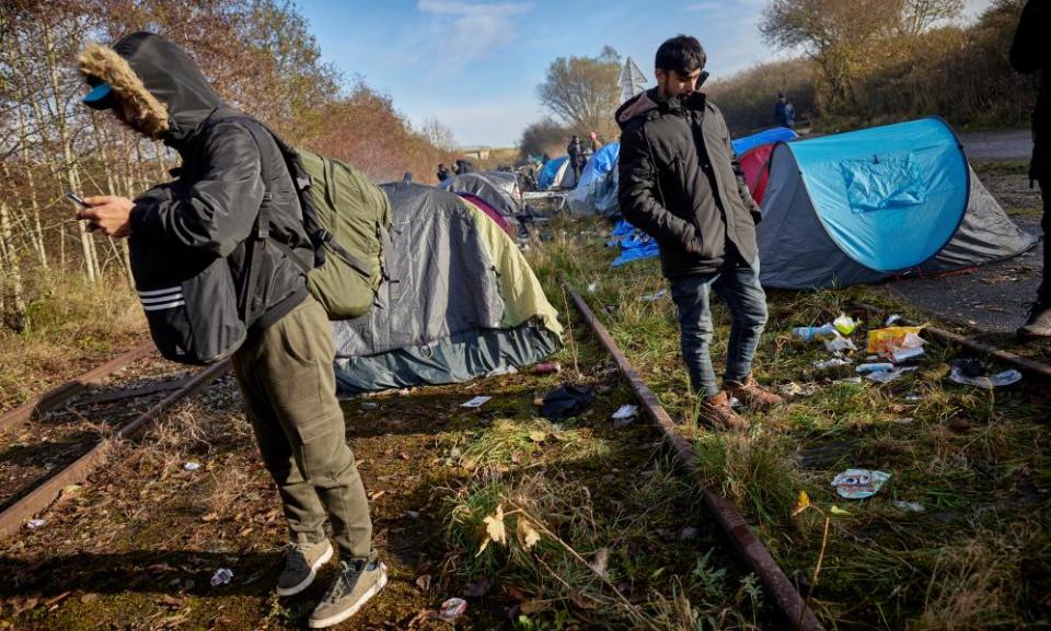 People at a camp