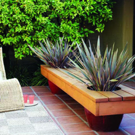 Modern planter bench