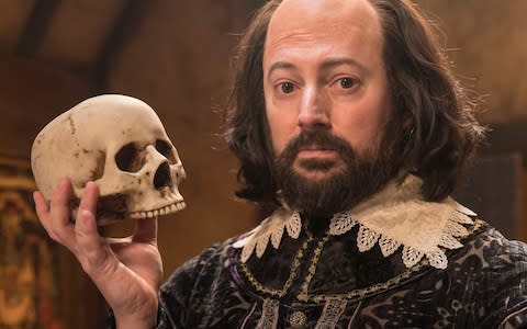 David Mitchell as William Shakespeare in Upstart Crow - Credit: BBC