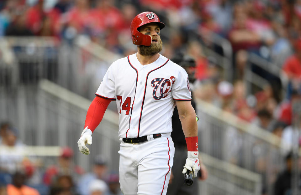 Bryce Harper thinks the Nationals are more like a Triple-A team right now. (AP Photo/Nick Wass)