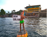 SUP in Bocas del Toro, Panama. 