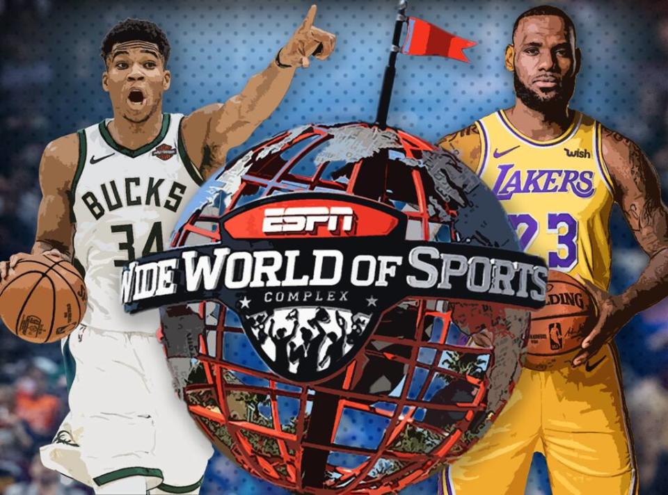 NBA's big return, ESPN Complex, Lebron James, Giannis Antetokounmpo