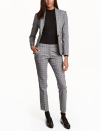 <p>A fitted cut for a flattering look.</p> <p><strong>Shop the look:</strong> H&M blazer, $40; <a rel="nofollow noopener" href="http://hm.evyy.net/c/249354/226427/3909?subId1=ISFasPantsuitsACKIoct&u=http%3A%2F%2Fwww.hm.com%2Fus%2Fproduct%2F54736%3Farticle%3D54736-A" target="_blank" data-ylk="slk:hm.com;elm:context_link;itc:0;sec:content-canvas" class="link ">hm.com</a>. H&M pants, $25; <a rel="nofollow noopener" href="http://hm.evyy.net/c/249354/226427/3909?subId1=ISFasPantsuitsACKIoct&u=http%3A%2F%2Fwww.hm.com%2Fus%2Fproduct%2F35019%3F" target="_blank" data-ylk="slk:hm.com;elm:context_link;itc:0;sec:content-canvas" class="link ">hm.com</a>.</p>