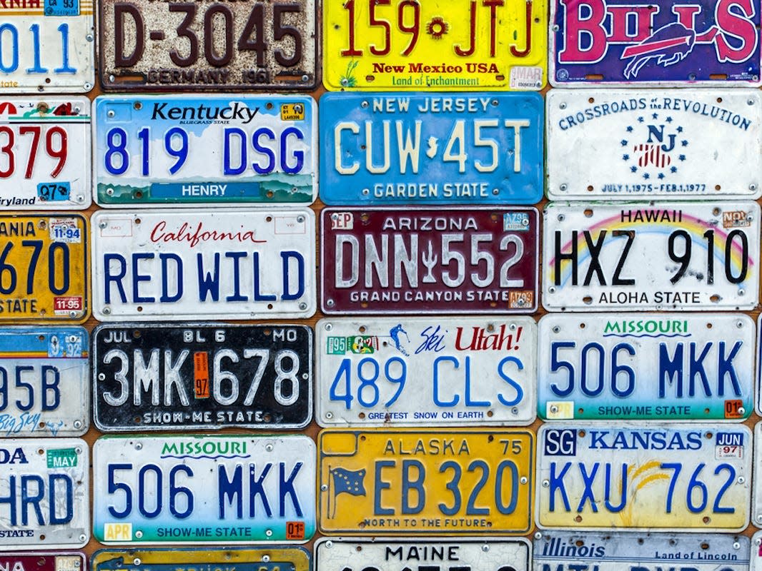 license plates