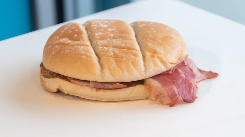 bacon roll from U.K. McDonald's