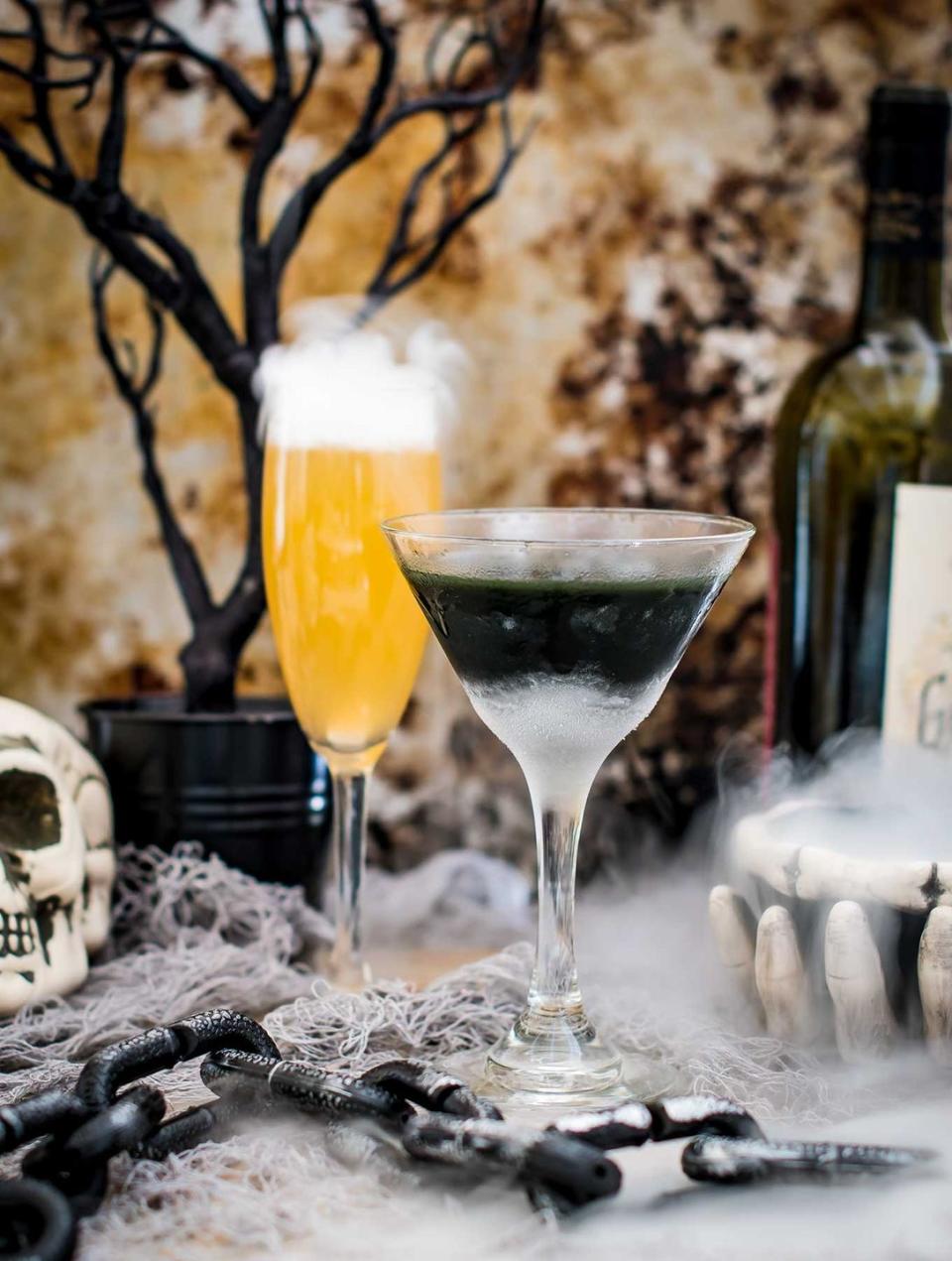 spooky halloween cocktail