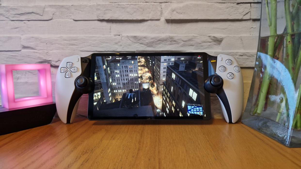  Image of the PlayStation Portal handheld gaming device. 