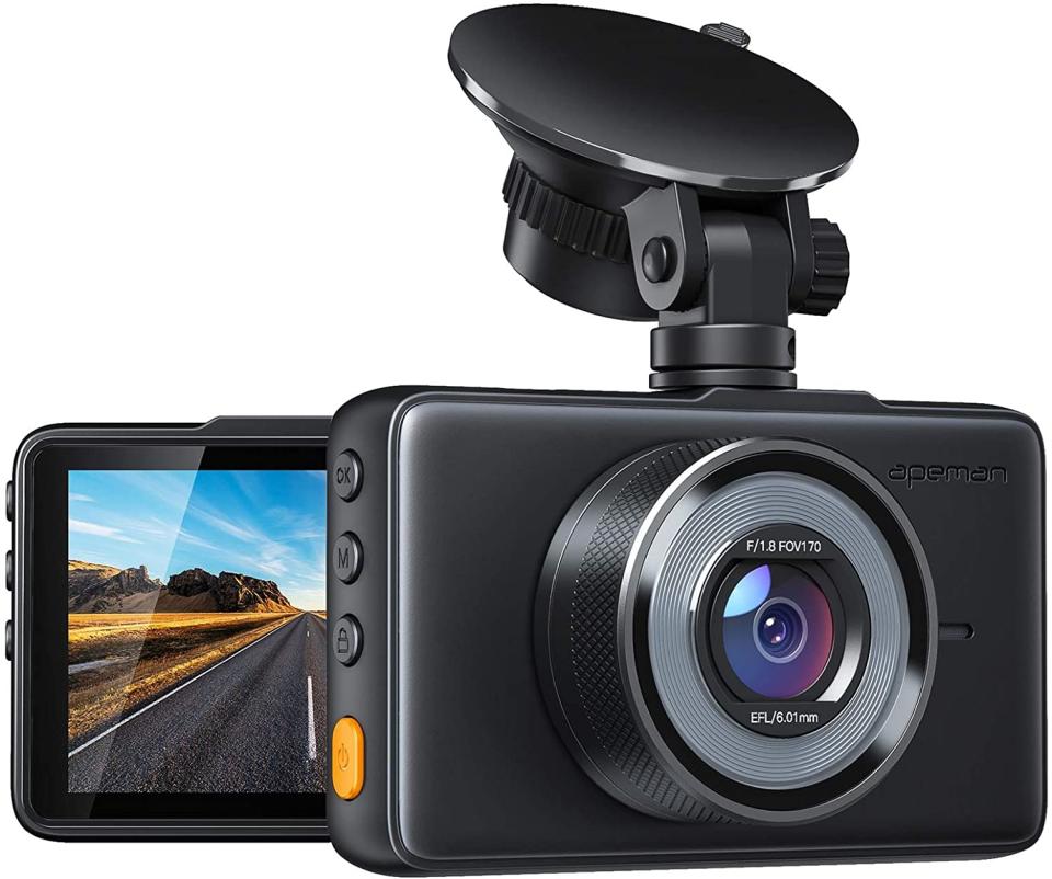 APEMAN Dash Cam 1080P FHD DVR Car Driving Recorder. Image via Amazon.