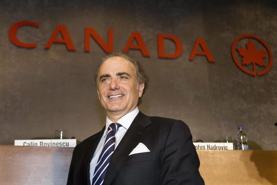 President and CEO Calin Rovinescu arrives at the airline’s annual meeting on May 8, 2009, in Montreal. (The Canadian Press/Paul Chiasson)