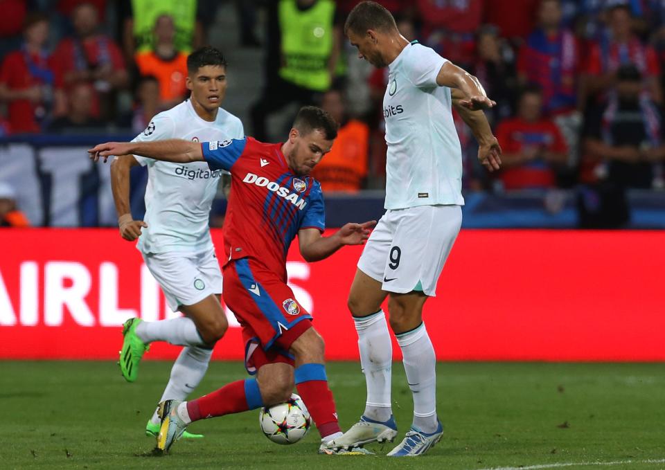 Pavel Bucha (center) played 90 minutes in his debut with FC Cincinnati on Friday. His three-year contract with an option was confirmed by the club earlier Friday.