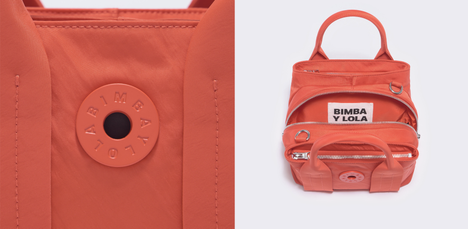 Bolso Bimba y Lola - Acid red nylon tote bag. (Foto: Bimba y lola)