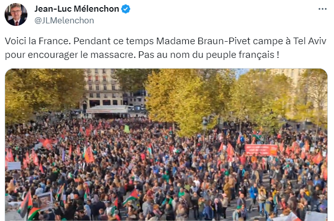 Mélenchon s’en prend à Braun-Pivet en Israël et déclenche un tollé dans la classe politique