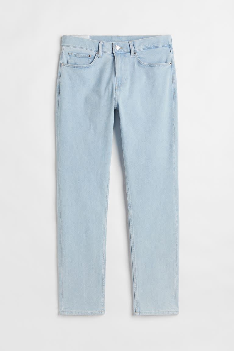 mens light wash jeans, H&M Slim Jeans 