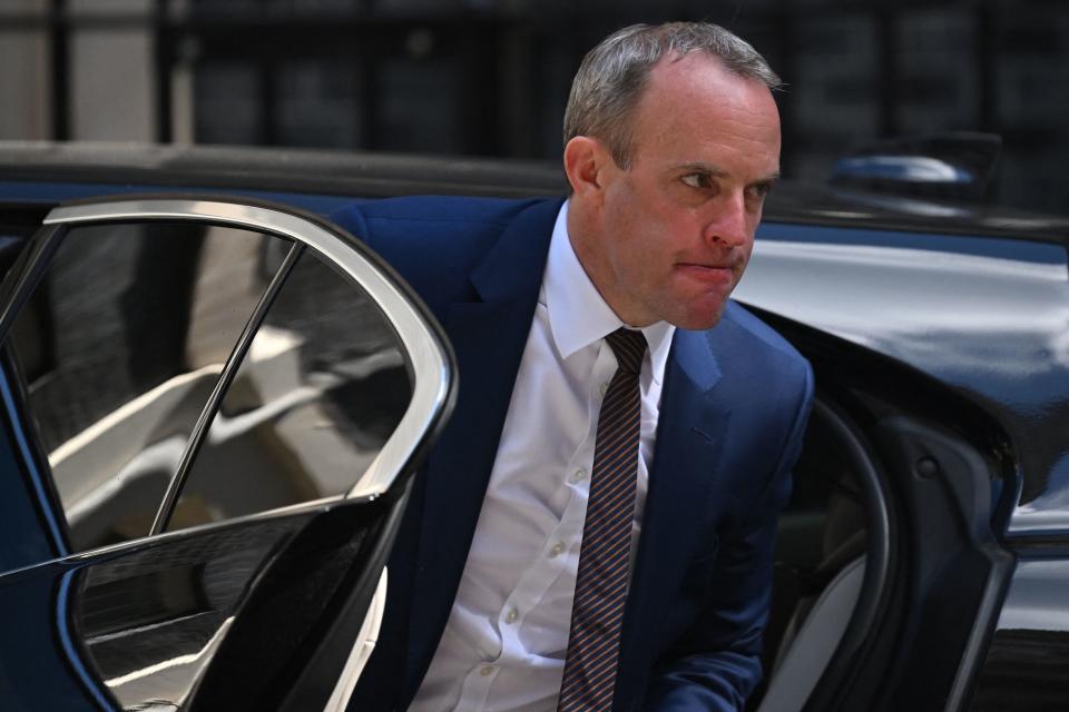 Deputy prime minister Dominic Raab may become caretaker leader while a contest takes place. (Justin Tallis/AFP/ Getty)