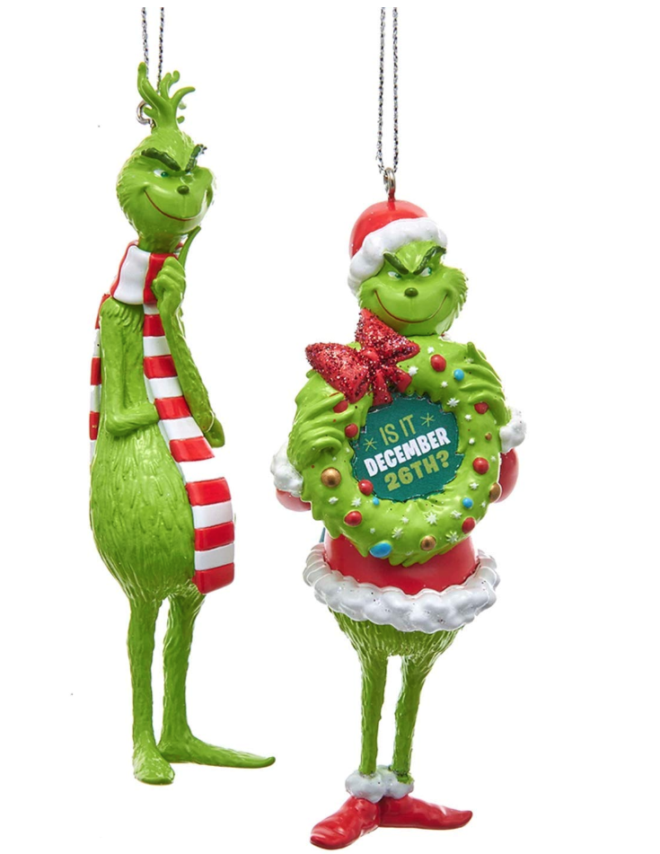 <p>You’re a mean one, Mr. Grinch; however, we adore your curmudgeon qualities regardless.</p> <p><strong>Shop Now:</strong> Kurt Adler Grinch Blow Mold Ornament 2/Asstd, $22, <a rel="nofollow noopener" href="https://www.amazon.com/Kurt-Adler-Grinch-Ornament-Asstd/dp/B07DL6HZ3X/ref=asc_df_B07DL6HZ3X/?tag=hyprod-20&linkCode=df0&hvadid=309795593413&hvpos=1o6&hvnetw=g&hvrand=6944235017059161800&hvpone=&hvptwo=&hvqmt=&hvdev=c&hvdvcmdl=&hvlocint=&hvlocphy=9015421&hvtargid=pla-574981653118&psc=1" target="_blank" data-ylk="slk:amazon.com;elm:context_link;itc:0;sec:content-canvas" class="link ">amazon.com</a></p>