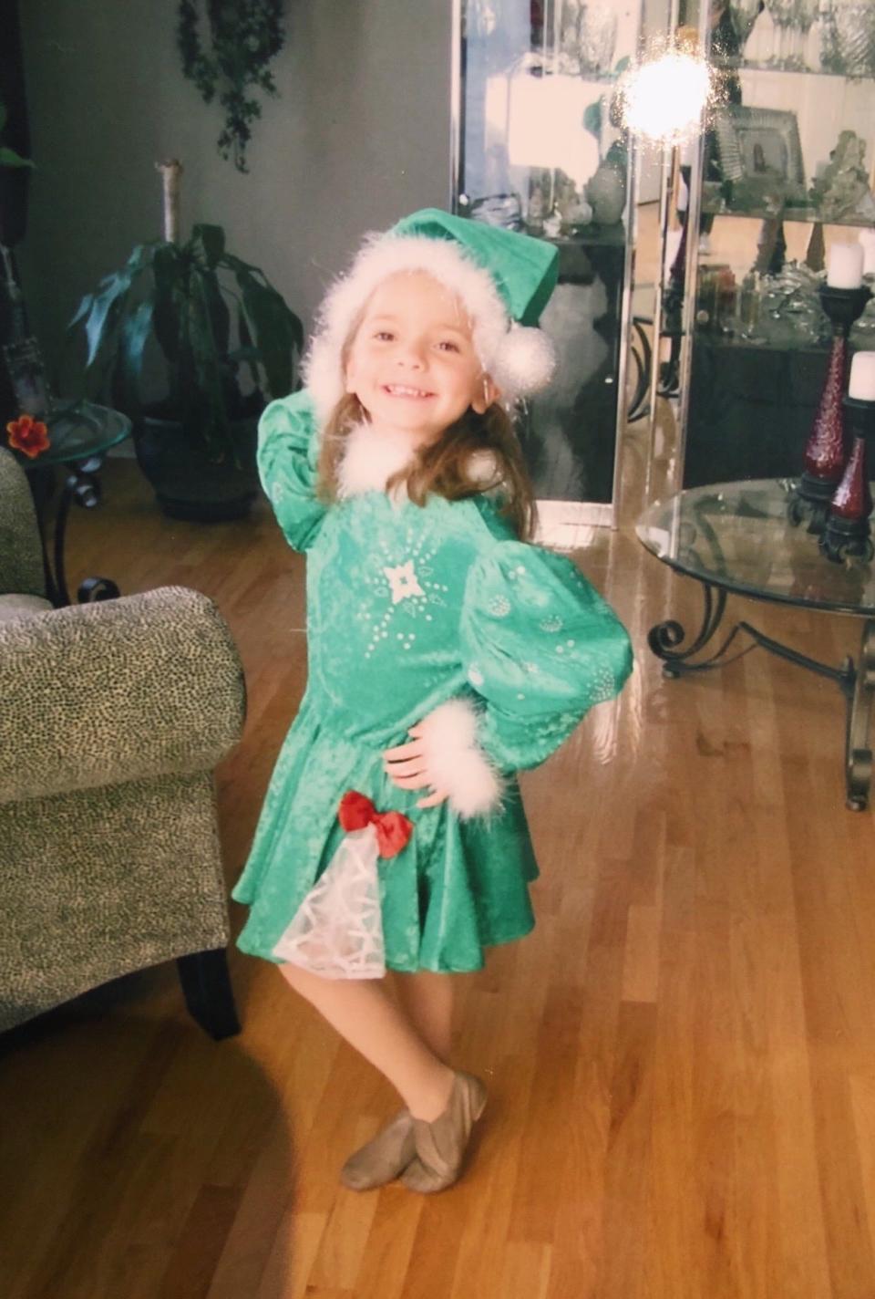 Athena Petrizzo dressed as a Rockette as a child, before joining the famed dance troupe.