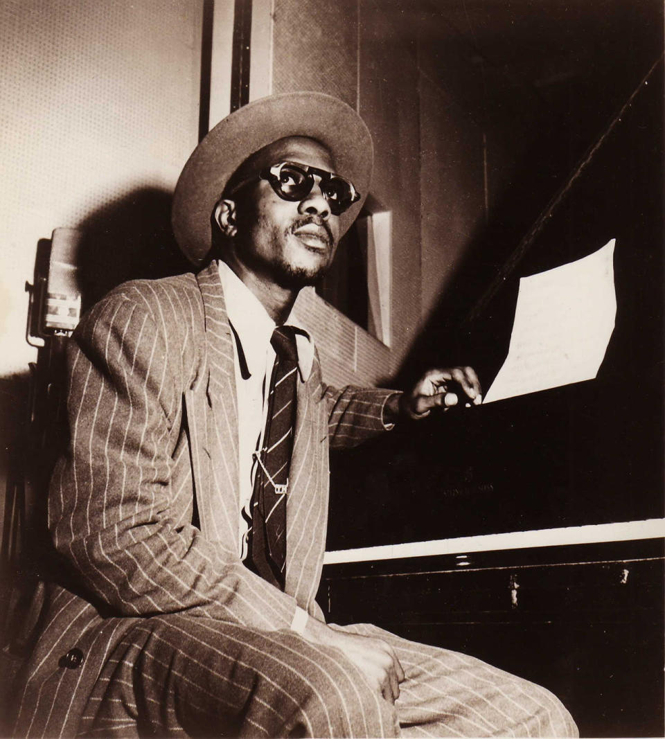 <p>Jazz pianist Thelonious Monk was one of the most stylish players of his time. Active from the 1940s through the 1970s, Monk played music that boasted a unique improvisational, experimental style. He was the second-most-recorded jazz composer, after arguably the best jazz pianist of all time, Duke Ellington. In fashion as in music, Monk took more risks than Ellington. He almost always wore sunglasses while performing, and had an impressive hat collection, including the ones illustrated <a href="https://www.behance.net/gallery/7309705/A-Year-of-Hats-with-Thelonious-Monk" rel="nofollow noopener" target="_blank" data-ylk="slk:here;elm:context_link;itc:0;sec:content-canvas" class="link ">here</a>. <i>(Photo: Getty Images)</i></p>