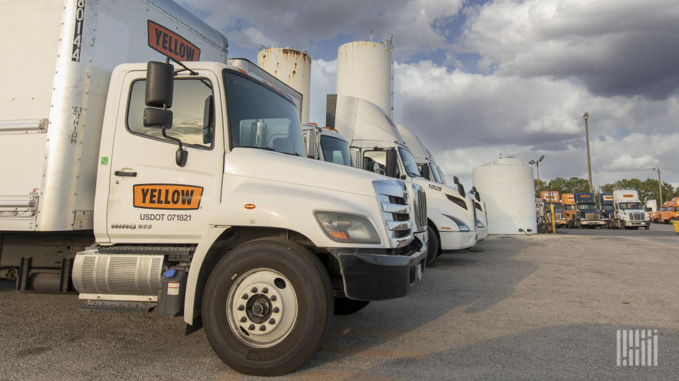 Equipment parked at a terminal in Houston