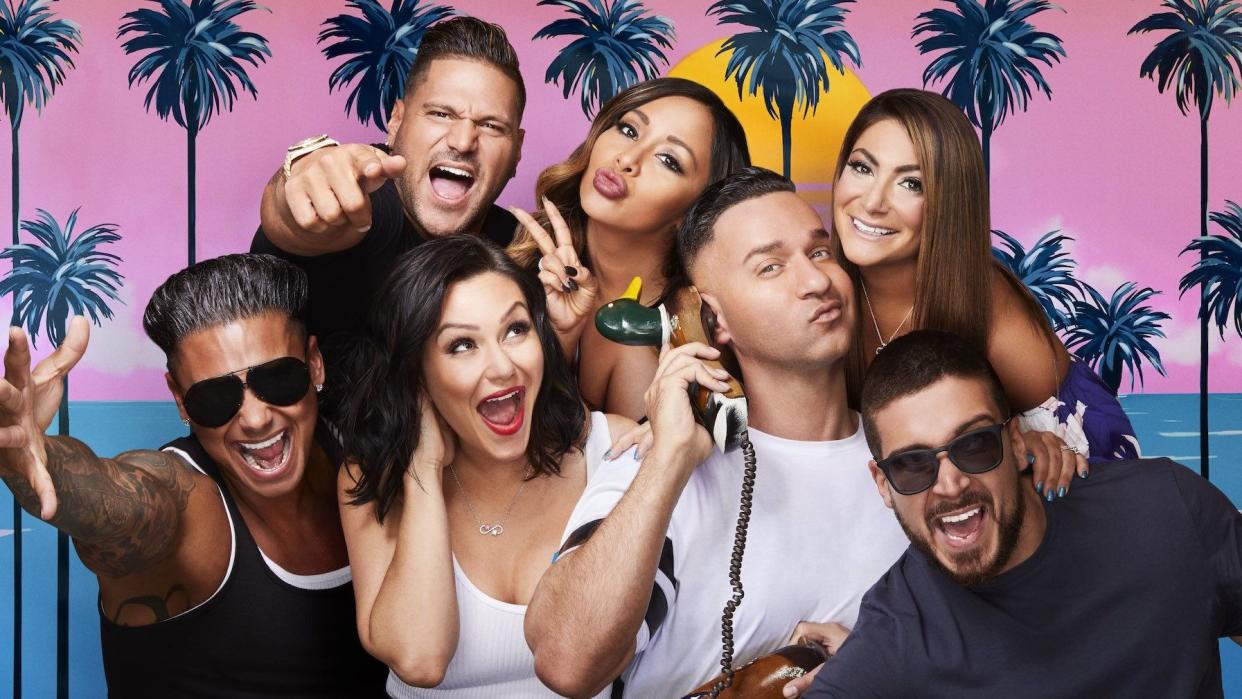  The cast of Jersey Shore: Family Vacation in key art. 