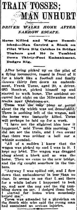 The Milwaukee Journal front page on Saturday, Feb. 29, 1908.