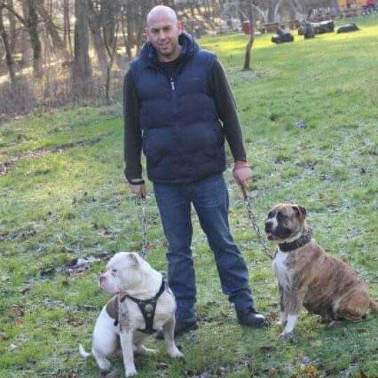 Daniel Hennessy with two of his dogs [Facebook]