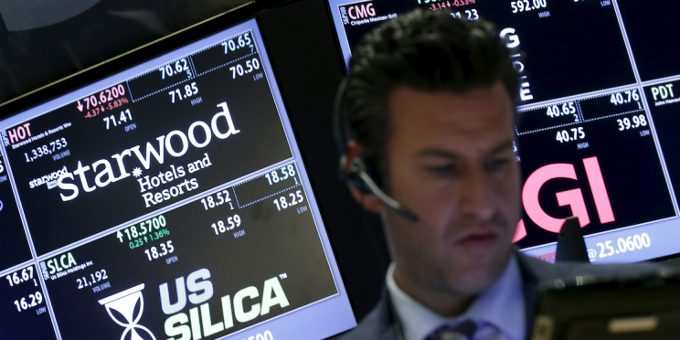 Starwood Hotels & Resort's stock traded on the floor of the New York Stock Exchange (Reuters/ Brendan McDermid)