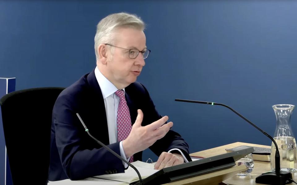 Michael Gove la ancheta Covid în noiembrie 2023